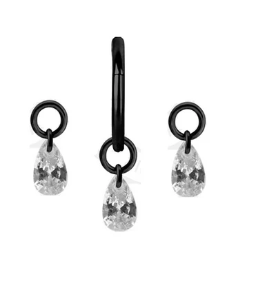 Dangle-Black Line Jewel