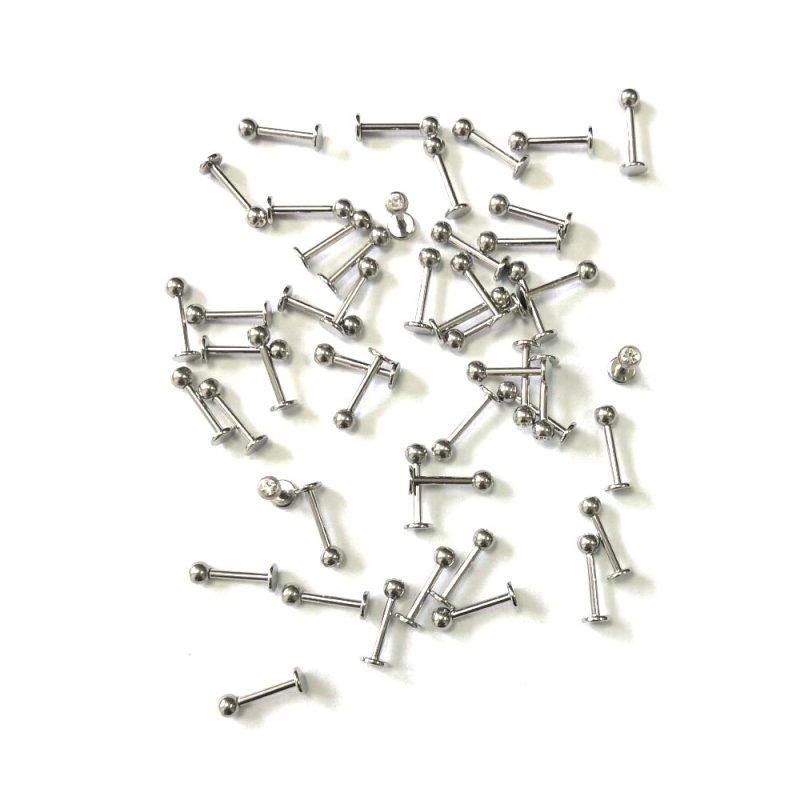 gem Ball Thread Lip Studs