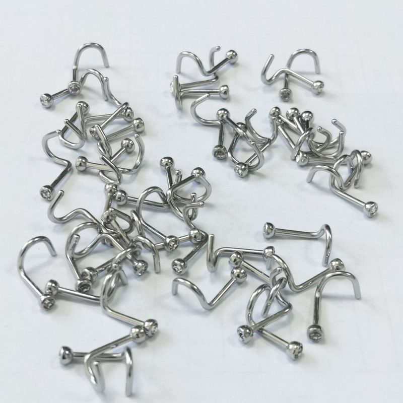 Gem Ball Curved Nose Stud