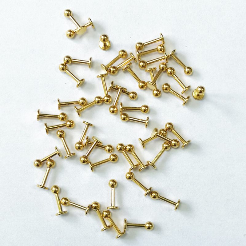 Gold Thread Lip Studs