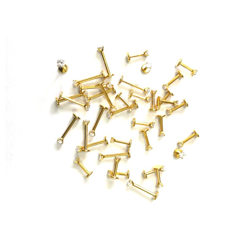 Gold 4 Claw Lip Studs