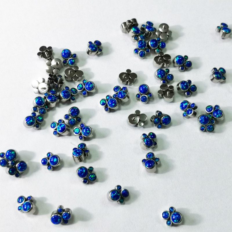 4mm, 3mm, 2mm, 2mm Opal Stone Top